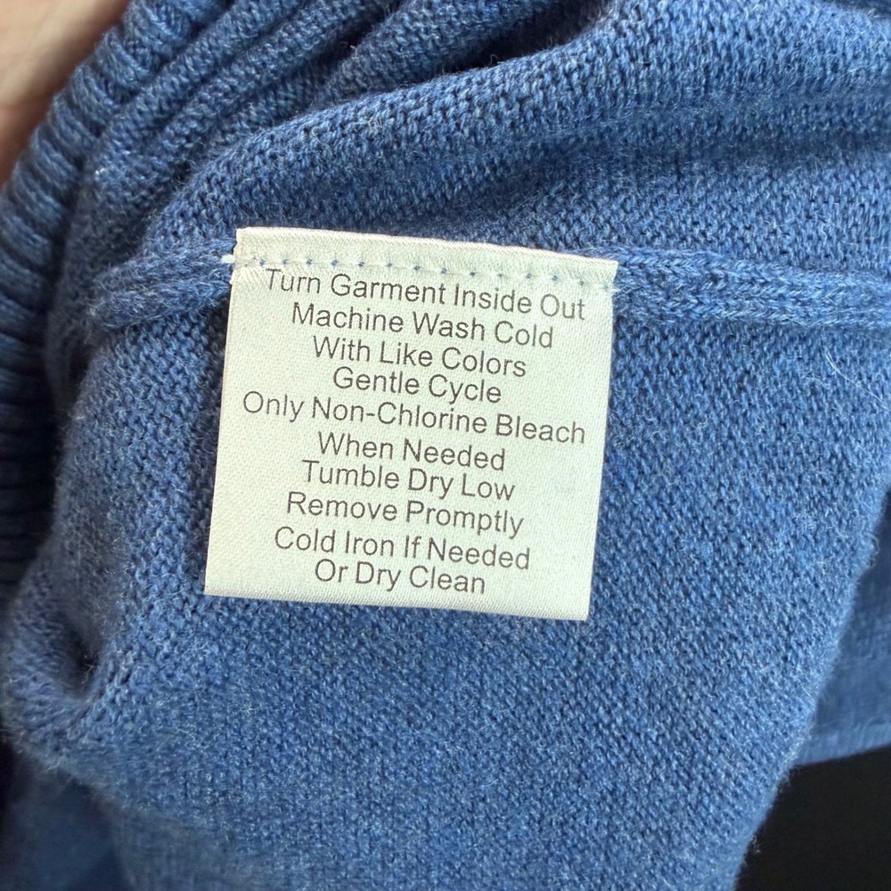Jos. A. Bank Traveler V-Neck Sweater Mens XXL Blue Pima Cotton NWT 2X Old Money - Picture 7 of 8